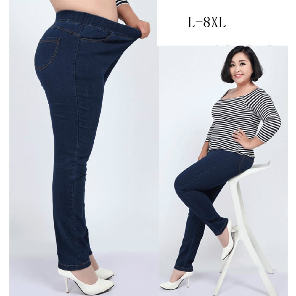Schnazoo2's tweet photo. Plus Size 8XL 7XL L Elastic High Waist Femme Jeans Pencil Pants Spring Casual Jeans Women High Stretch Trousers Denim Pants #nature https://t.co/bHT0As3EgX https://t.co/Lc3wtIOvC1