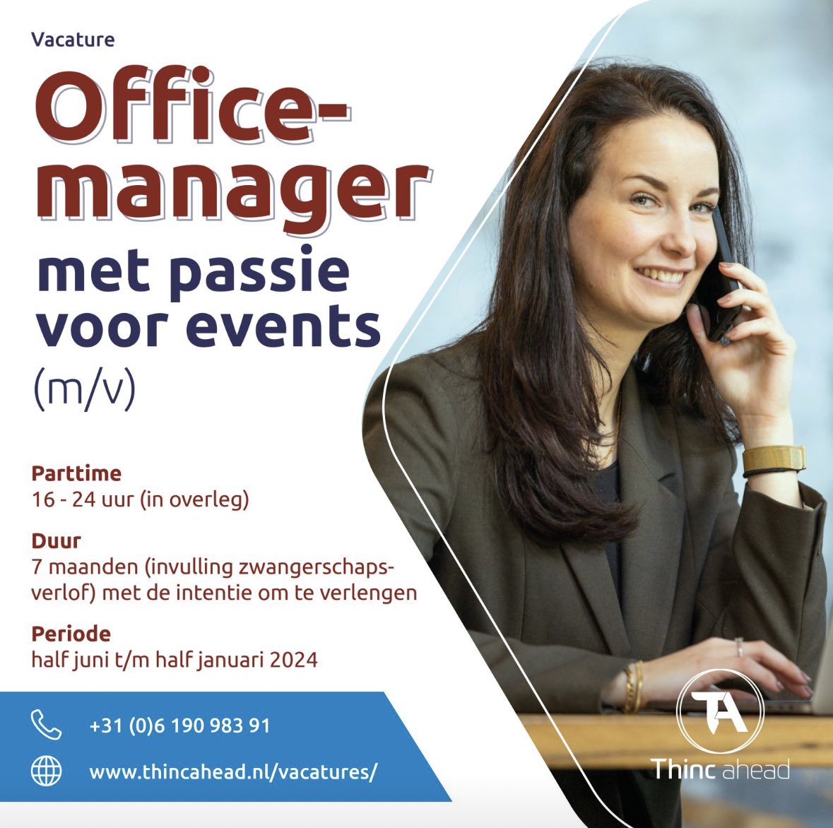 Ben of ken jij onze nieuwe officemanager?

Ik ben op zoek naar jou! 🫵🏻
Solliciteer via thincahead.nl/vacatures/ of stuur me een berichtje!

#teamThincahead #createalegacy