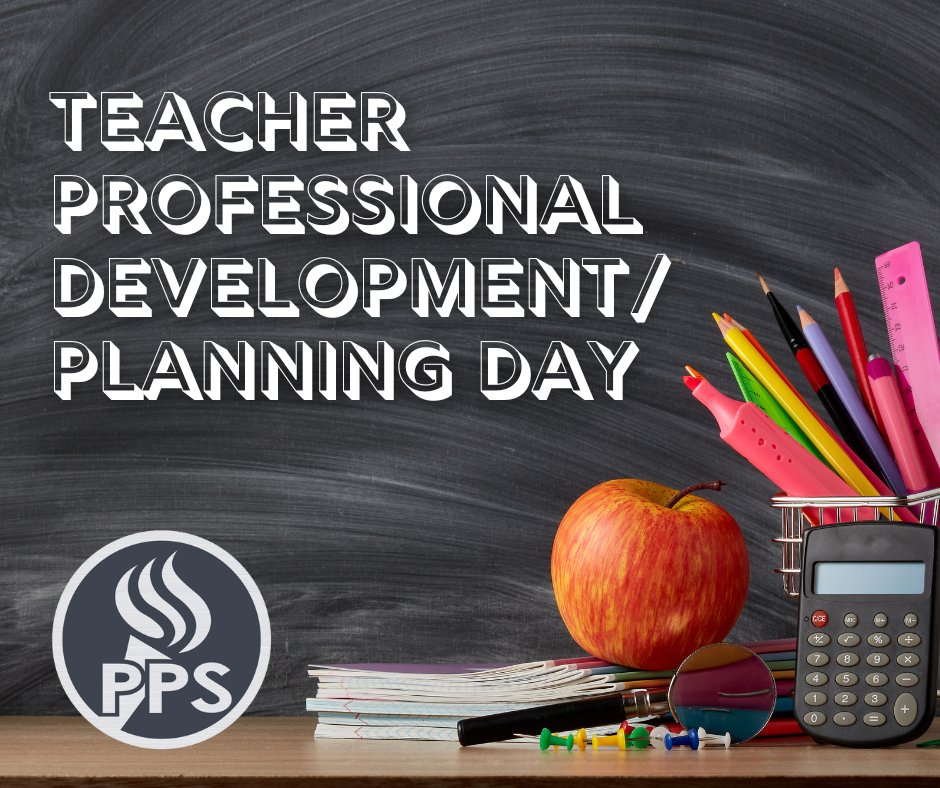 PPSConnect's tweet photo. Reminder: Monday, April 10th is a teacher professional development/planning day and there will be no school for students.

Classes resume on Tuesday. https://t.co/xK69D8M0GT