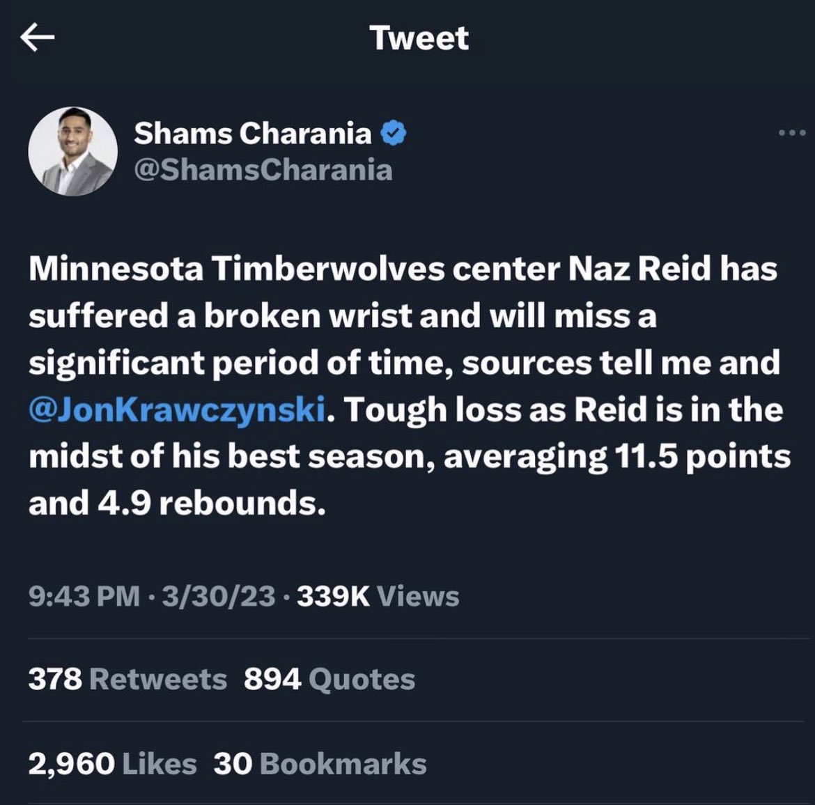 Minnesota Timberwolves tweet media