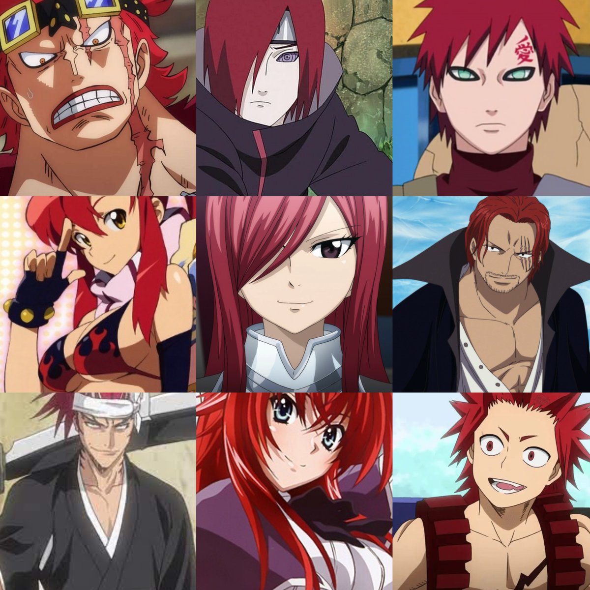 The Greatest Red Hair Anime Characters of All Time