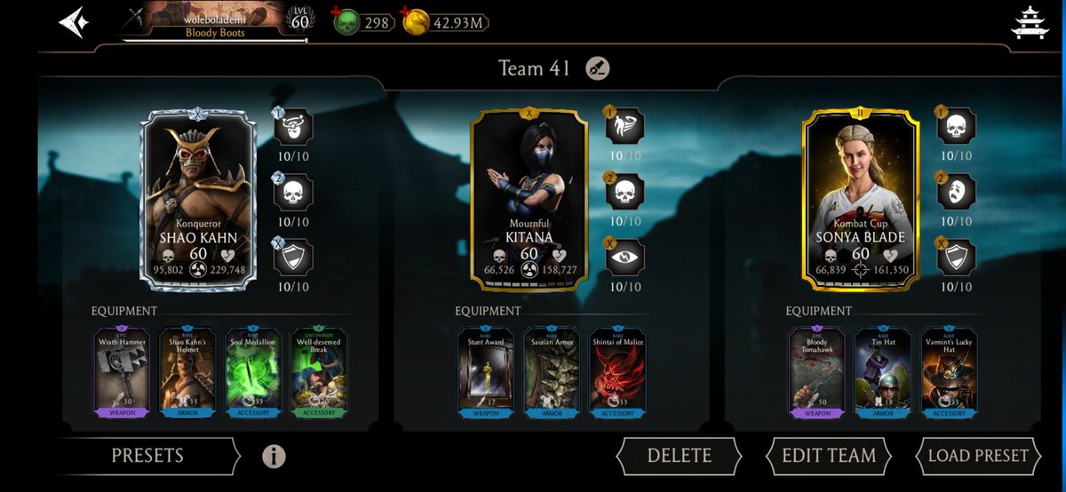 whailler4ever's tweet photo. I have crawled my way to 178. Stuck yet again, I shall overcome one day.
#mkmobile #MortalKombat #mkmobilegame https://t.co/BZXoV1VVHJ