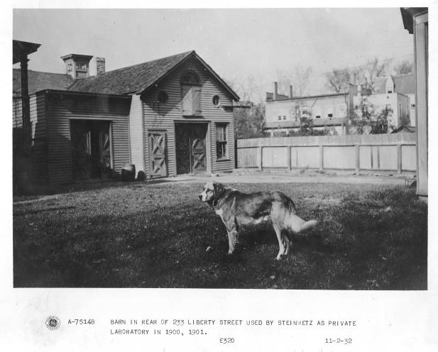 GEResearch's tweet photo. Happy Birthday to "The Wizard of Schenectady," Charles Steinmetz🎉. Steinmetz helped electrify America with alternating current ⚡ Did you know he also led the creation of the @GEResearch Laboratory in Schenectady, which first operated in his carriage barn in 1900? #electricity https://t.co/wt5dKD3Ply