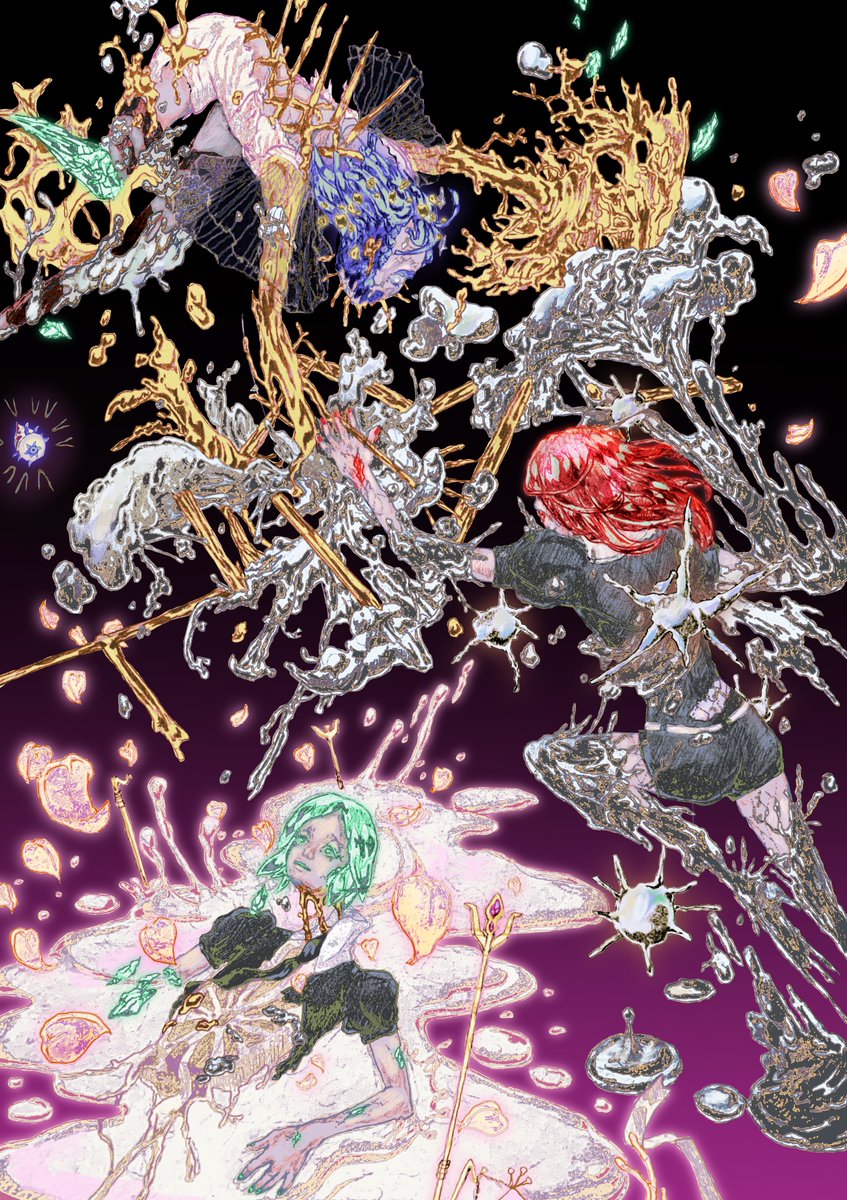 Finished coloring for  houseki no kuni ٩( ᐛ )و this was really fun to draw,, altho i should  really get back into painting normally so i dont have to rely on abusing  gradient maps o-(-(

#animefanart #housekinokuni #landofthelustrous