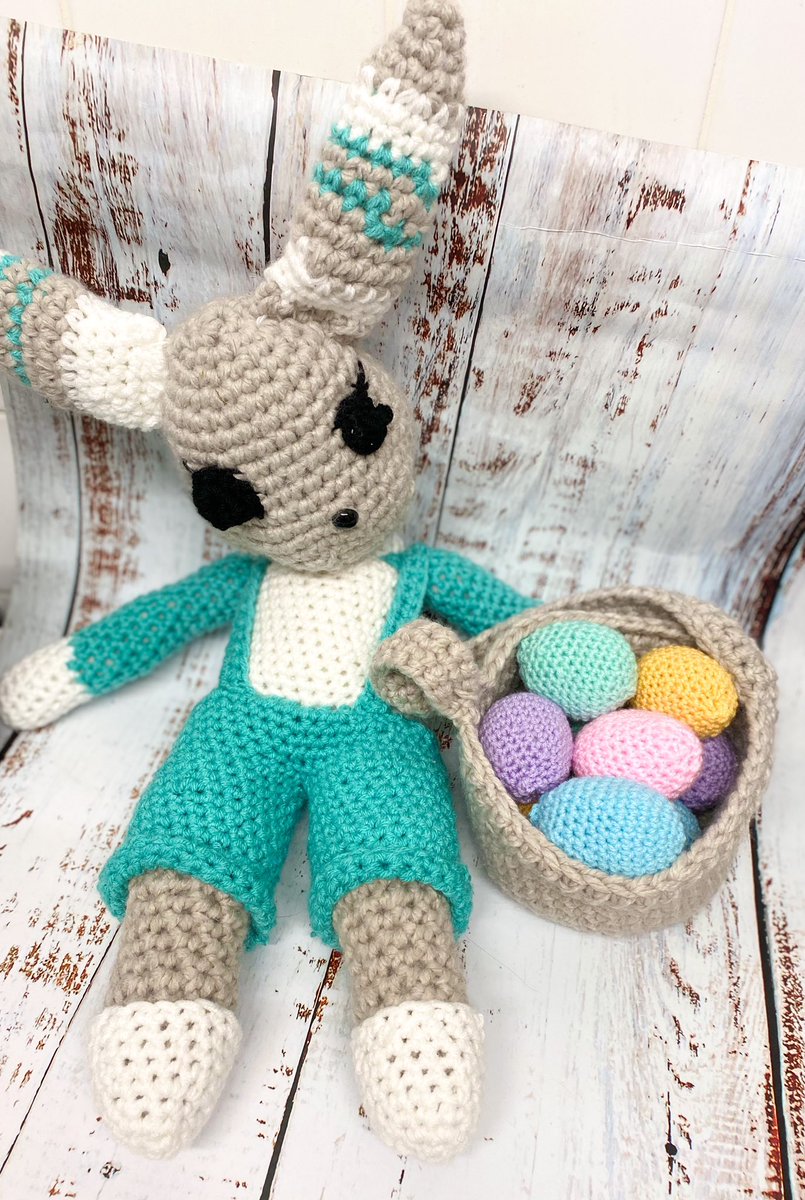 CrochetPot's tweet photo. Happy Easter from The Crochet Pot. Our Easter bunny seems to be worn out from delivering all his goodies #thecrochetpot #crochetmagic #handmadegifts #crochetgifts #uniquegifts #babyandchildren #toys #amigurumi #easter #easterbunny #easterbasket #eastereggs #learning #educational https://t.co/UHHkrAJf7y