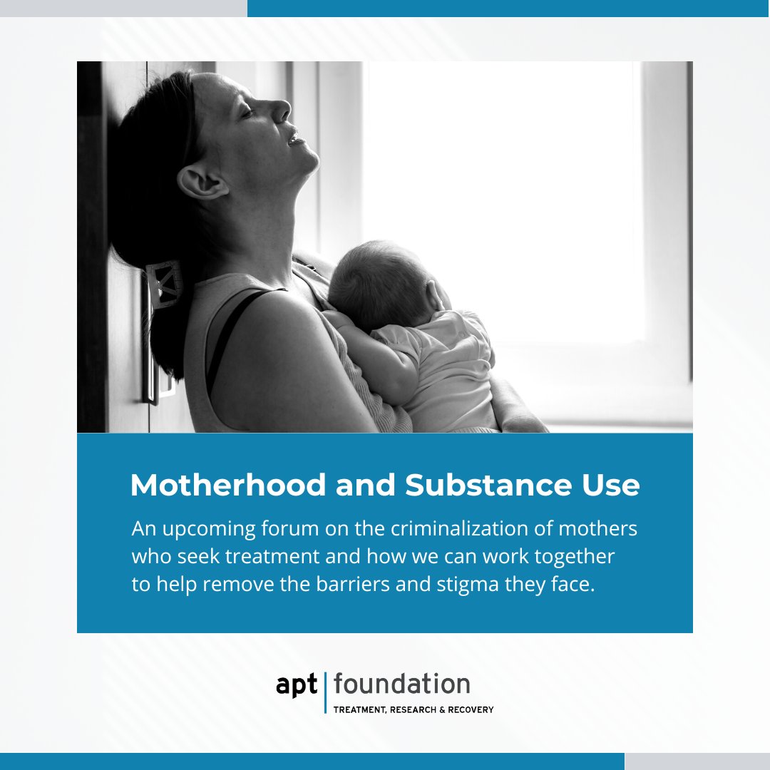 APTservices's tweet image. APT #CommunityForums bring experts into conversations with policy-makers, administrators, and people with lived experience. Our next one is on #Motherhood and #SubstanceUse. Be sure to follow - sign-ups start soon!