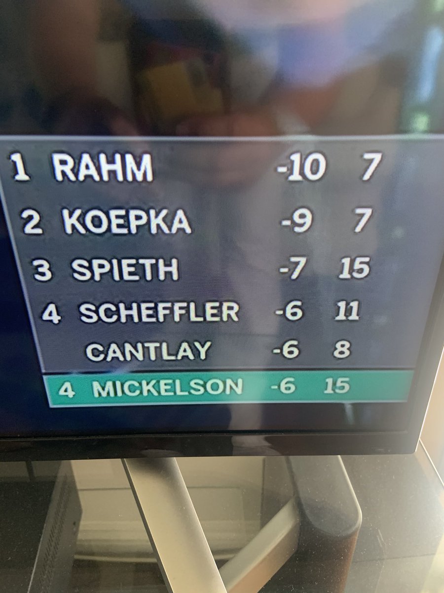 Looks like @GolfonCBS is shading @PhilMickelson, Theegala and others on their position on the leaderboard. We all know that when there’s a tie amongst players they put the player who is finishing first, first. What @GolfonCBS doesn’t realize, we like Phil and we like to watch him