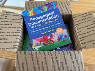 Here at last! Redleaf Press did a great job in the design of this 2nd edition. Looking forward to seeing how folks use the three new chapters: Raw Documentation, Documentation as a Professional Learning tool, and Documentation of Infants, toddlers, and non-verbal children.