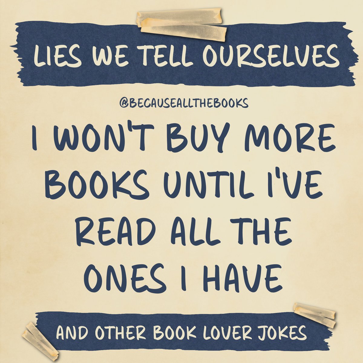becausemybooks's tweet image. Humor from the book side...

#BecauseAllTheBooks #BookHumor #BookShelves #BooksMakeMeHappy #MoreBooksPlease #BookStack