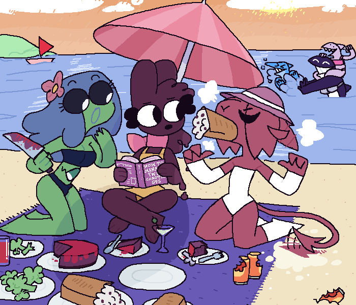 deerlordrises's tweet photo. what if the Swamp Thing, Easter Bunny and Jersey Devil were girls and also in love https://t.co/KBZDfImoN3