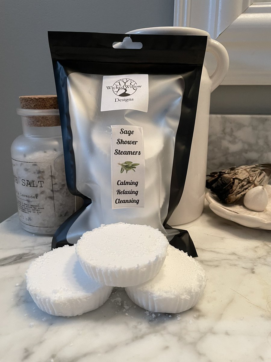 FullmoonMaster1's tweet photo. Sage shower steamers!!  https://t.co/NfiZVxhdlC. #showersteamers. #Sage #athomespa https://t.co/LNBBQvpti9
