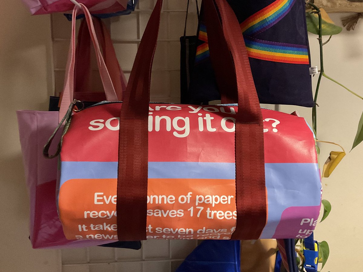 UpcycledInDevon's tweet photo. I was given this banner to Upcycle.

I’ve been wanting to make a sports bag for some time, I just needed the right material to Upcycle. 

It’s amazing what you can make from items that would normally get sent to landfill…

#zerowaste  #newtwitter #upcycled #sportsbag #bagmaker https://t.co/X2AC9sX7qY
