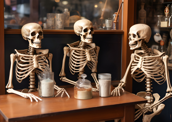 Impossible_Img's tweet photo. Skeletons enjoying a laugh over some drinks | Skeletons having a good time, clinking glasses and laughing over drinks at a bar. | Check out all our AI images at https://t.co/Mx0kvwBazI | #impossibleimage #stockimage #ai https://t.co/UKXyendsFG