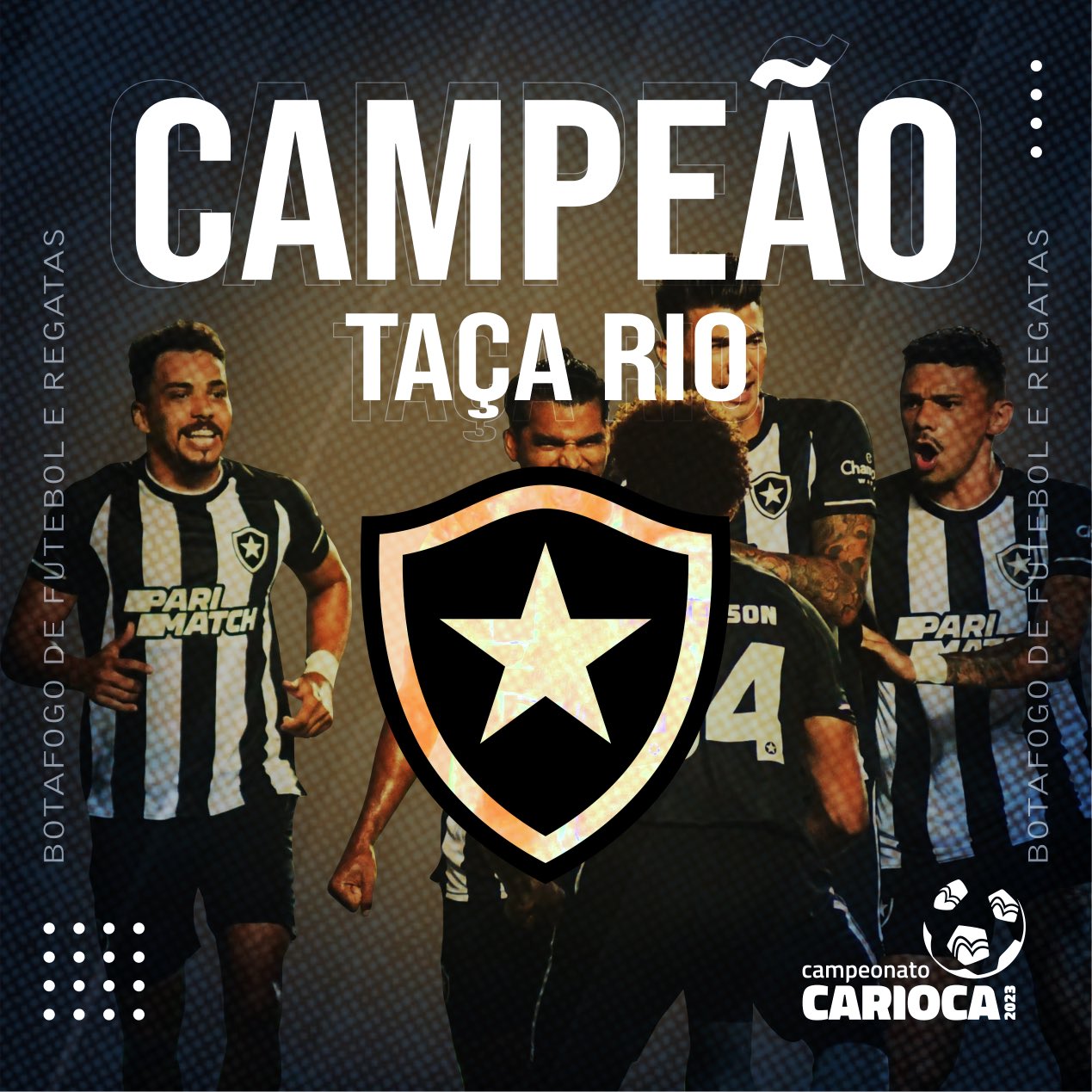 Botafogo's squad celebration after winning the Taça Rio (a