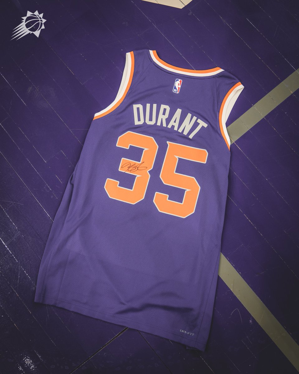 Framed Kevin Durant Phoenix Suns Autographed Purple Nike Icon Swingman  Jersey