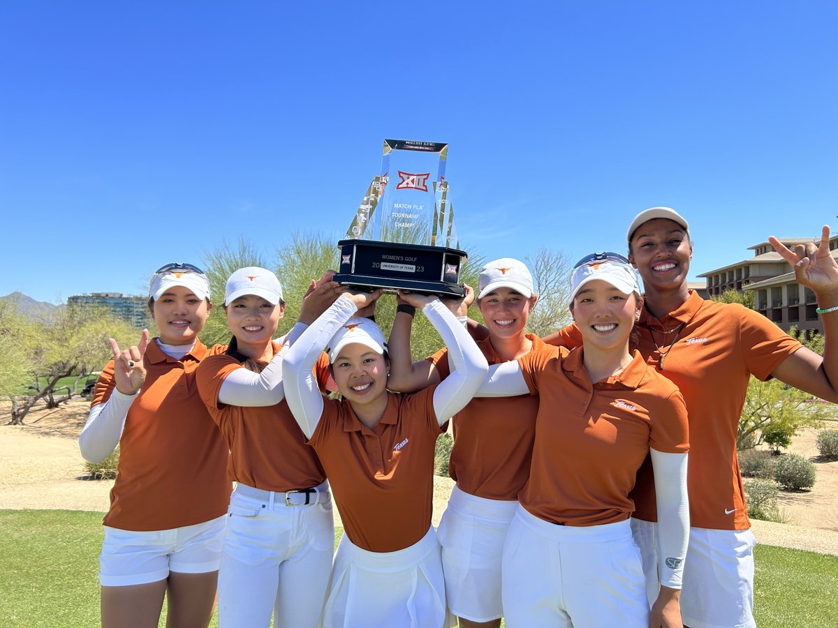TexasWGolf's tweet photo. Bringing home the 🏆

#HookEm https://t.co/CHgjhXJP5V