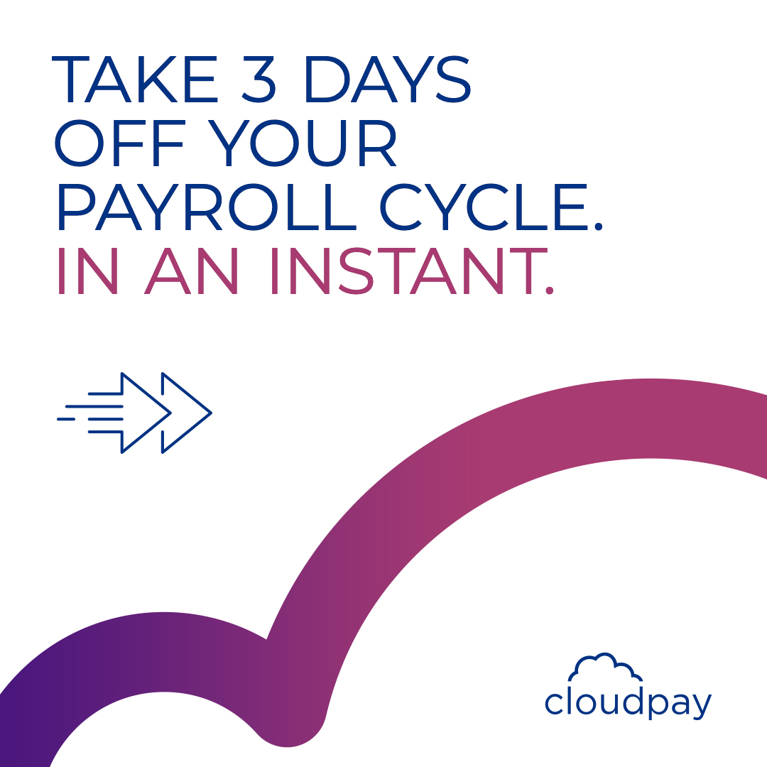 payroll_jon's tweet photo. With Instant Salary Payments from CloudPay you can take up to 3 days off your payroll cycle and give payroll teams days more time each month. That’s the Modern Pay Experience.
#CloudPay #Payroll #GlobalPayroll #PayTech
https://t.co/BjERQ47LQd https://t.co/TLeX8BznPK