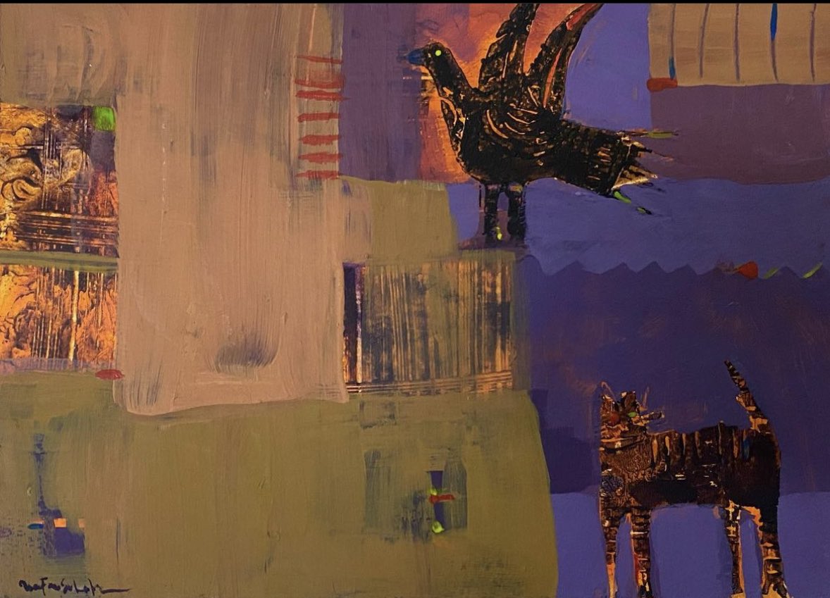 wafasalahart's tweet photo. #2021art #WomenArtists 
#sudanart #painting #acrylicpainting https://t.co/nnxosKVVro