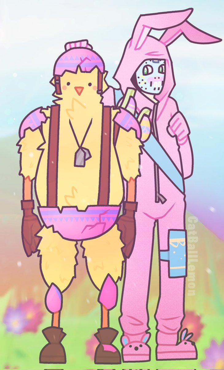 CatBallLemon's tweet photo. The most adorable and cuddly Easter characters!!!!
Happy Easter 🐰🐤
#cluck #rabbitraider #fortnite https://t.co/Nz3fTU9Ybs