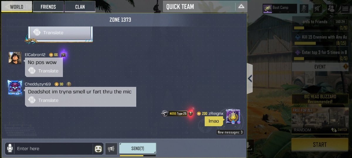 zReignxGaming's tweet image. World chat can be interesting #codm #codwm
