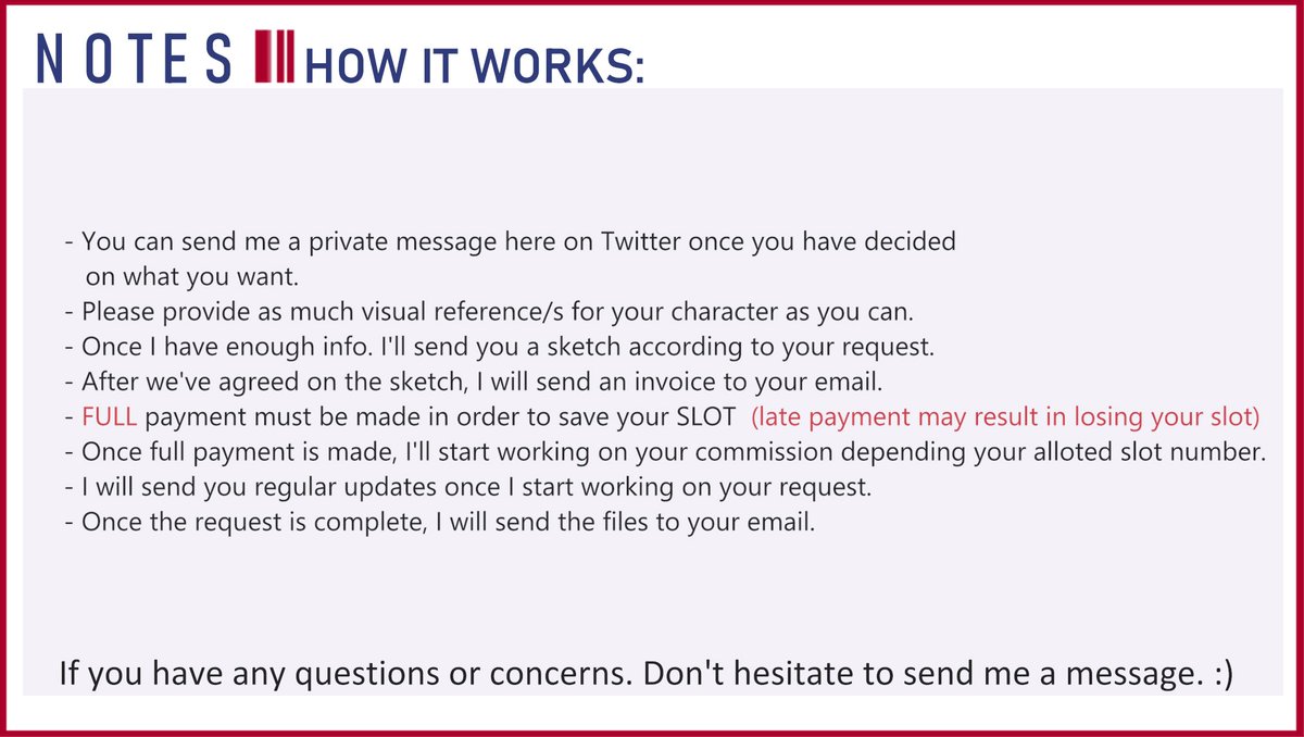 moedredd's tweet image. 🌟Commissions are OPEN !!🌟
‼️Information and Pricing are posted below‼️

~You can send me a private message if you are interested or if you have any questions.