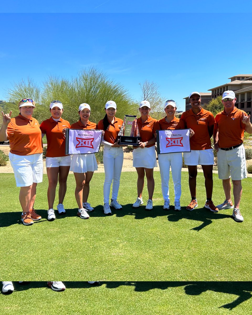 Big12Conference's tweet photo. 𝗕𝗶𝗴 𝟭𝟮 𝗠𝗮𝘁𝗰𝗵 𝗣𝗹𝗮𝘆 𝗖𝗵𝗮𝗺𝗽𝗶𝗼𝗻𝘀. ⛳️

#Big12 x @TexasWGolf https://t.co/zaE1Qo6H9B