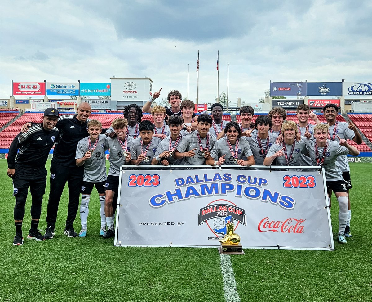 Champions 🏆🥇

Goals by Kyle Kimberling and Cole Varela rallied us to the Dallas Cup's U19 title, a first for a Kentucky-based club: tinyurl.com/5n8xbp88