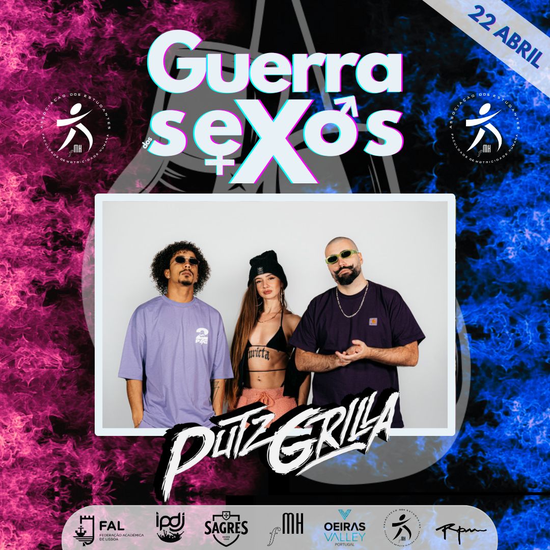 As confirmações continuam a chegar 💥

E desta vez nada menos que os Putzgrilla para Arruaçar a nossa festa  ! 🎉
 
Não te esqueças, bar aberto das 22:00h à 01:00h!! 🍻

Dia 22, mostra o que vales e senta-te no trono 👑

#TáControlado #Putzgrilla #AEFMH #GuerraDosSexos5.0