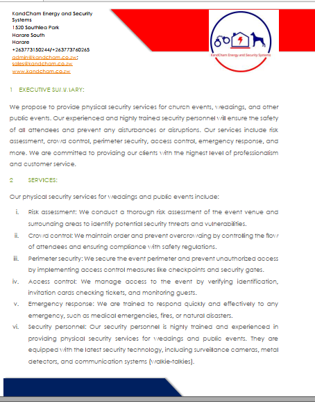 kandcham's tweet image. Your wedding day is a special day that ought to bring lasting memories for the rest of your life. No need to worry about damage to property and safety of the guests and their valuable. Allow @kandcham to take care of the worries whilst you enjoy your day.