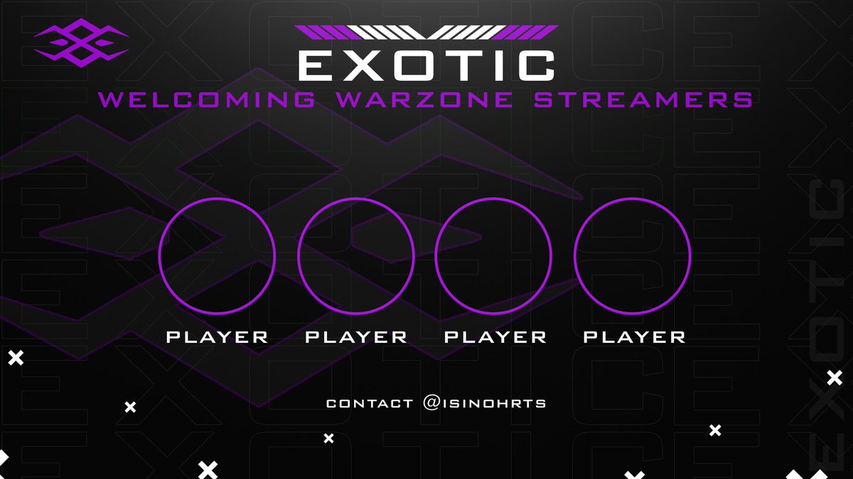 ExoticEmbassy's tweet photo. Stream Warzone? Say less… Exotic is now welcoming warzone streamers!
Art: @Y4HZ_
With @JerenJames1 as our newest streamer, we would love to have 4 more!
🌴 #exonym teamtage soon. 🌴 https://t.co/rlkPPTRvq4