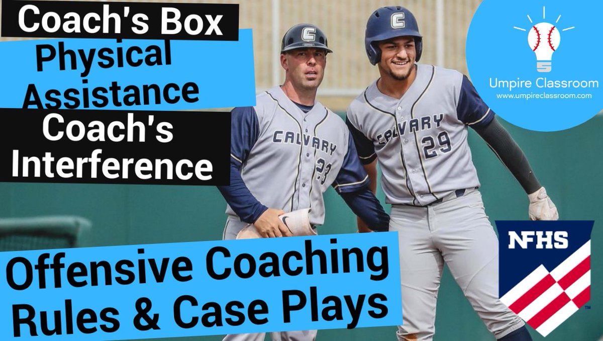 umpireclassroom's tweet photo. Offensive Coaching Rules - Coach's Box, Physical Assistance, and Coach's Interference

https://t.co/Rk4jUKbCEC https://t.co/Lx4UNV9iPK