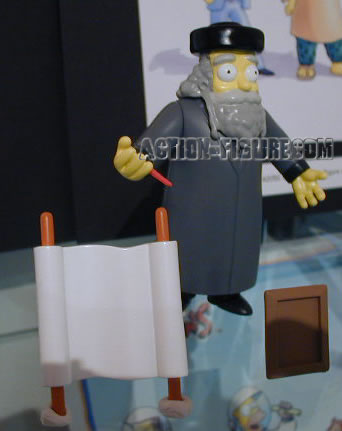 CountTheHomer's tweet photo. The Simpsons Card set included a Rabbi Krustofski card. But fans were disappointed when the Playmates toy company canceled their planned Rabbi Krustofski action figure. So some fans put together amazing home-made versions. https://t.co/b7DUydbJ1L