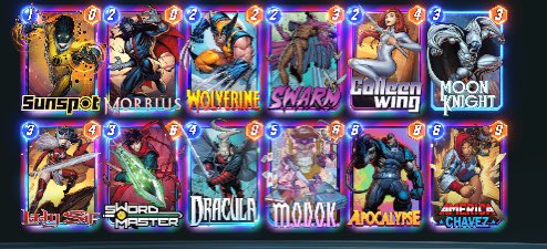 ElCringioo's tweet photo. I played the SNAP MASTERS S1 QUALIFIER #2 on the @EGL site and i reach the second position by playing dracula-modok, unfortunately i lost in the final. But that means that i got qualified for the MARVEL SNAP MASTERS S1 PLAYOFFS!! so happy of my result:)
#Marvel #MarvelSnap https://t.co/PJSrDmVZj2