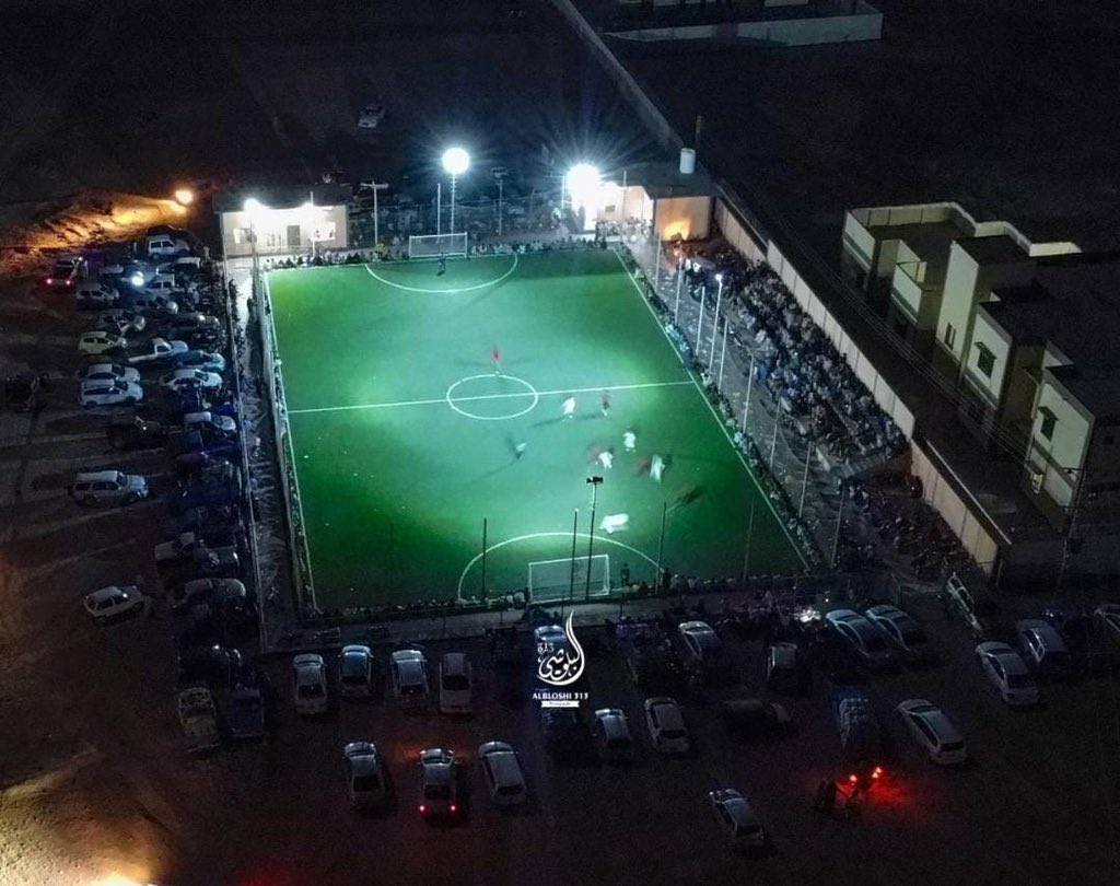 Aerial view of Dalbandin footsal ground. 
Ramzan Tournament organized by District Administration Chagai <a href="/cs_balochistan/">Chief Secretary Balochistan</a> <a href="/CMDUBalochistan/">Chief Minister Delivery Unit - Balochistan</a> <a href="/CMOBalochistan/">Chief Minister's Office Balochistan</a>