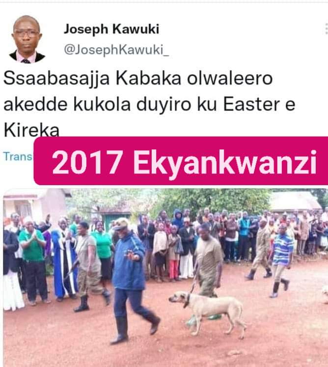 RukutanaS's tweet photo. @JosephKawuki_ GWE SSEBO YOU THINK YOU CAN FOOL ALL THE PEOPLE !!!! THIS PHOTO IS 2017 , IT'S A VERY OLD PHOTO . NO KABAKA NO RUN https://t.co/lSgLYU4Fob