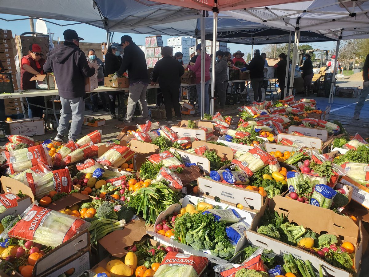 UFWupdates's tweet photo. Today on #Easter Sunday more than 500 farm worker families attended the UFW's farm worker led "De Campesinxs a Campesinxs" food distribution in Lamont CA. #WeFeedYou https://t.co/wnWBKaQJR1