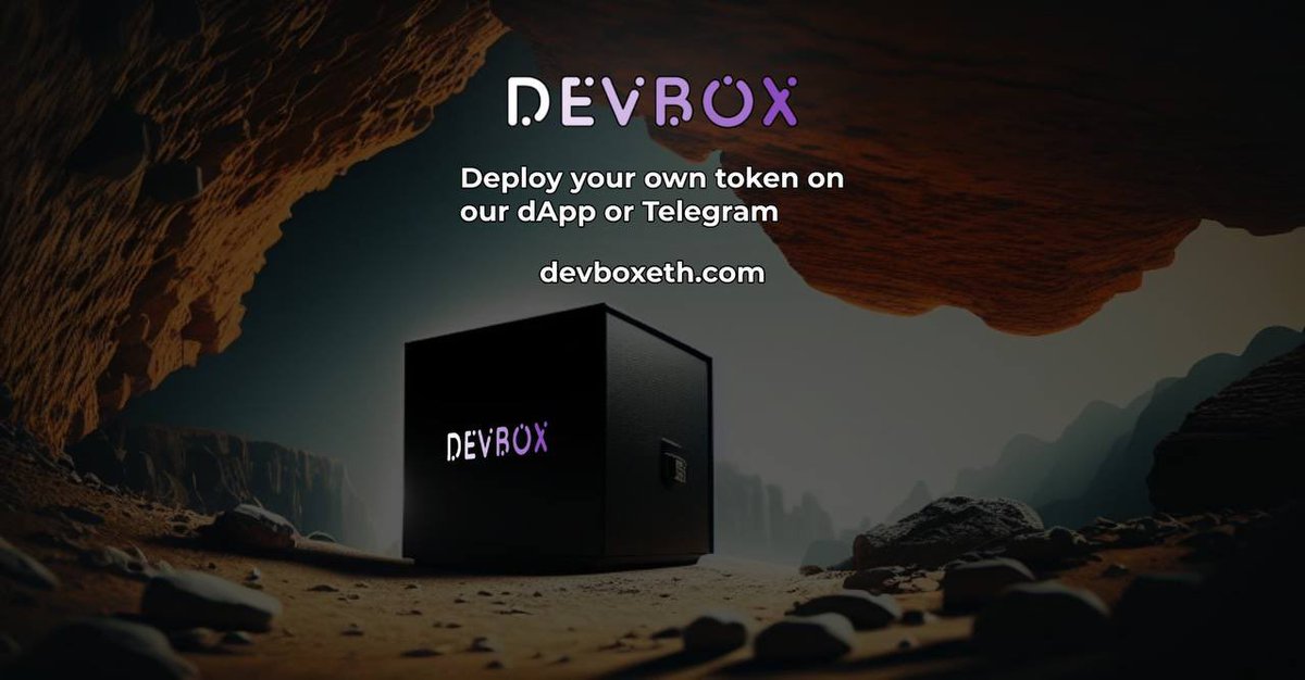 Happy Easter from DevBox 🐰

Discover what’s possible with our AI token deployment suite 🛠

TG BOT: t.me/devboxdeploybot
dApp:  devboxdeploy.app

Open The Box: T.ME/DevBoxPortal