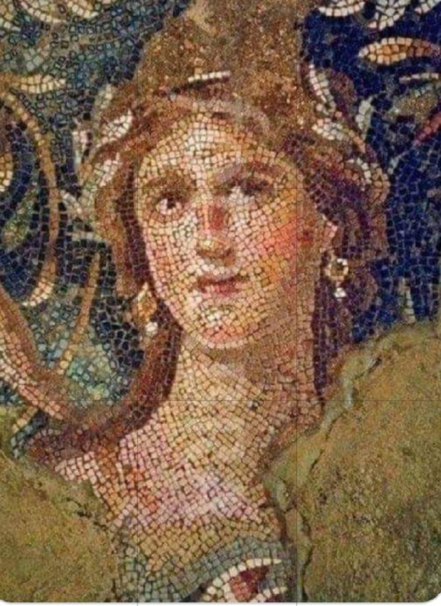 scottishslander's tweet photo. @JaneTea4 @HeilChrist_ You have no understanding of historical timelines clearly. Galilee was Greek and aramaic at the time of Christ this image is from a mosaic in Sepphoris, Galilee. It's from the time of Christ does it look middle eastern to you? #learnsomemore https://t.co/4FDTovlUod