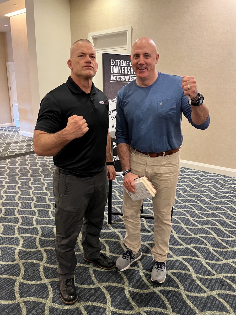 KevinJMcShane's tweet photo. Extreme Ownership Muster 016 was easily the best leadership training of my career!  ⁦@EchelonFront⁩ ⁦@jockowillink⁩ ⁦@LeifBabin⁩ https://t.co/FrfeM2POZi