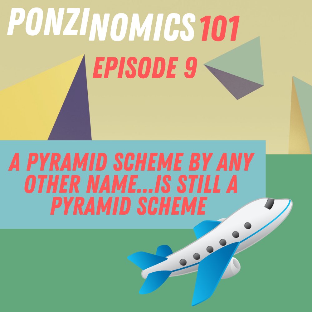 In episode 9 of Ponzinomics 101, Robert shares his own experience with a pyramid scheme in the 80s called the Airplane Game, and its similarities to MLMs. You can listen at ponzinomics101.com on Sunday or on your preferred podcast platform. <a href="/melissabmilner/">Melissa Milner</a> <a href="/PyramidAlert/">Robert FitzPatrick</a>