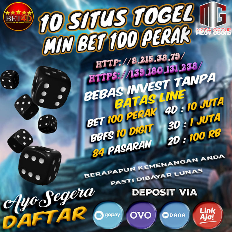 BET4D : 10 SITUS TOGEL MIN BET 100 PERAK TERPERCAYA
#situstogelterpercaya #10situstogelterpercaya #agentogelterbesar #bandartogelbbfs10digit #apktogelbbfs10digit #bandartogelterpercaya #bandartogel4d10juta #apktogel #apktogelterpercaya #apktogelbbfs10digit