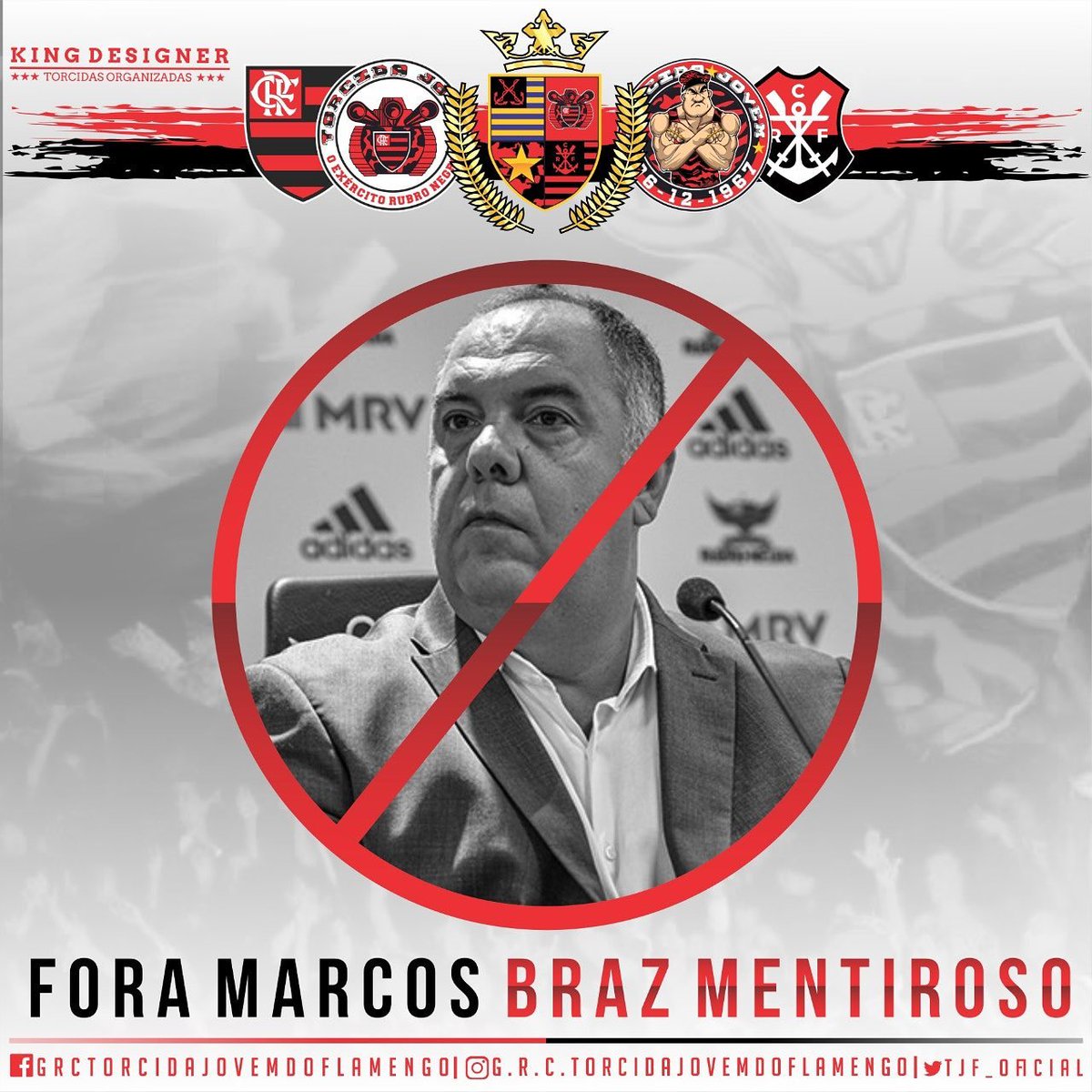 CentralFlaNacao's tweet image. Quantos #foramarcosbraz eu consigo nesse post???