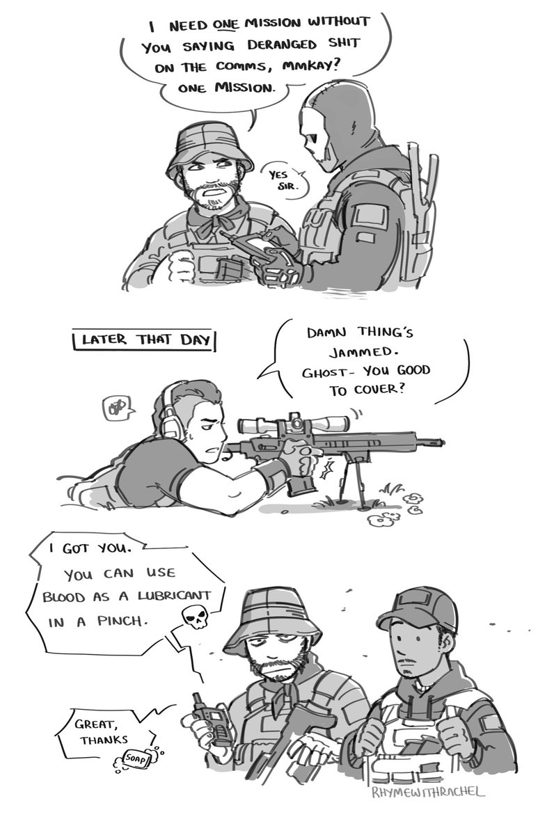 rhymewithrachel's tweet image. Modern warfare is so unintentionally funny