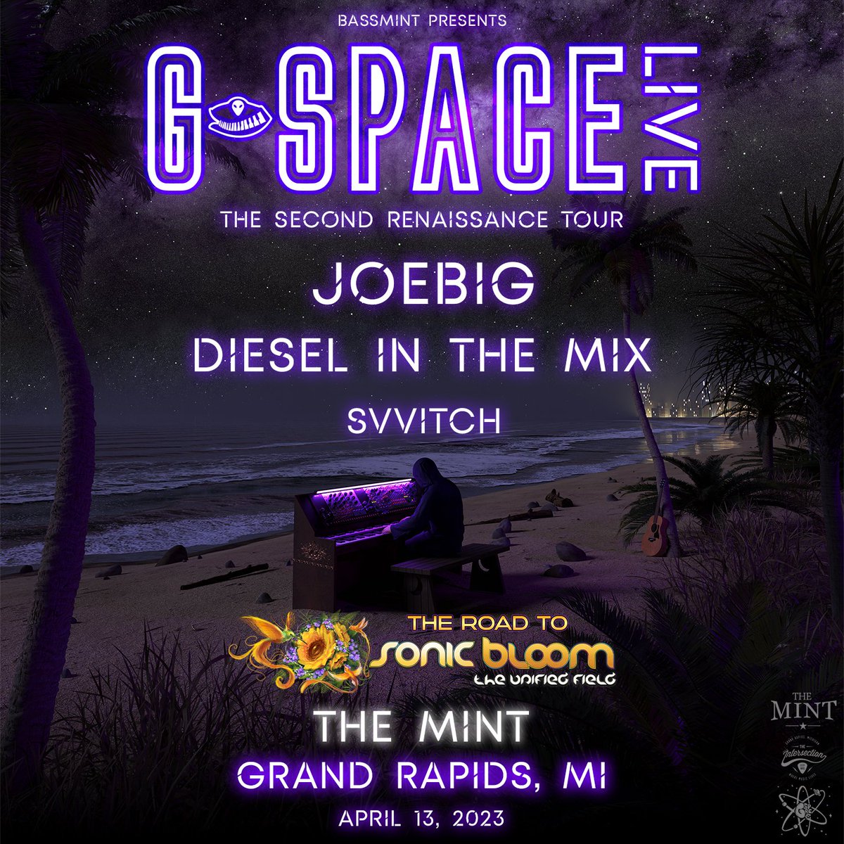 Grand Rapids! We are 4 days away from <a href="/gspacebass/">G-Space</a> Live at <a href="/sectionlive/">The Intersection</a> on the Road to <a href="/SONIC_BLOOM/">SONIC BLOOM</a> tour! Can't wait to play support! If you need fee-free tickets use the link below! ⛽️⛽️⛽️
 etix.com/ticket/c/06354…