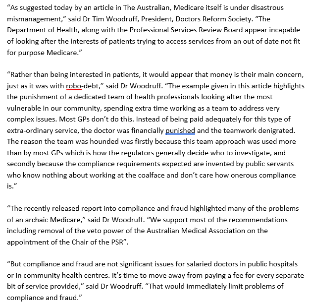 Save Money or Save Patients: What is Medicare About? Robo-debt 2! time for big changes <a href="/PreslandMandy/">Mandy Presland</a> <a href="/drsreform/">Doctors Reform Society</a> @AusHealhReform @NC_Robinson <a href="/MelissaSweetDr/">Melissa Sweet</a> <a href="/Mon4Kooyong/">Dr Monique Ryan MP</a>