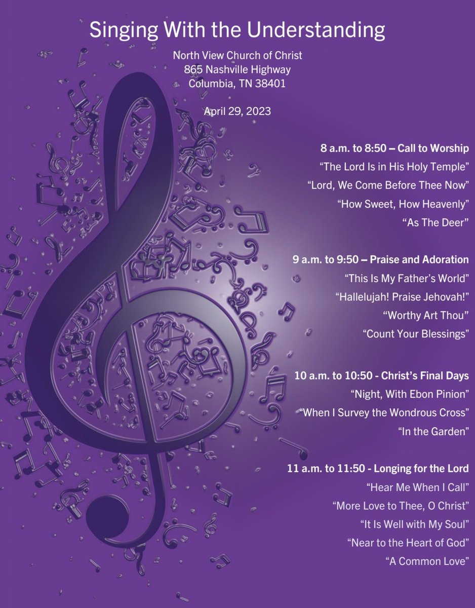 Join us in a special workshop in which we focus on the meaning of some of our most beloved hymns! northviewchurchofchrist.com