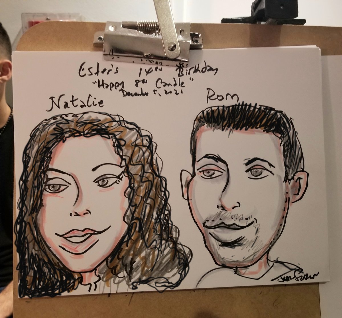 #BirthdayParty #Fiesta in the trendy #BalHarbour area of #MiamiBeachFlorida included #Caricature drawings by #MiamiCaricatureArtist Jeff Sterling of FloridaCaricatures.Com