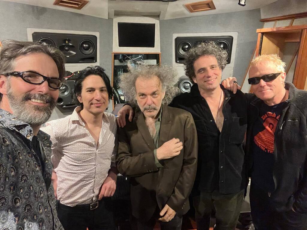 MarcUrselli's tweet photo. Great session today at #EastSideSound @eastsidesoundstudio with #DavidJ @davidjhaskins of #Bauhaus on bass and vocals, #PaulWallfish @wallfisch of #Botanica on keys and vocals, #JimWhite @jimwhitedrums on drums, #JonnyPolonsky @thejonnypolonsky on guitar… https://t.co/QBJsMV3zQw https://t.co/7HsQf8WdwR