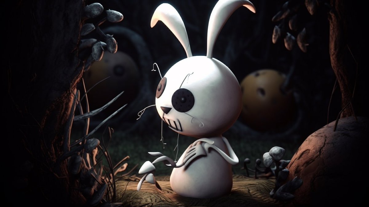 aicontentstudio's tweet photo. The Nightmare Before Easter! #easter #nightmare #bunny https://t.co/On9tp5ePb3