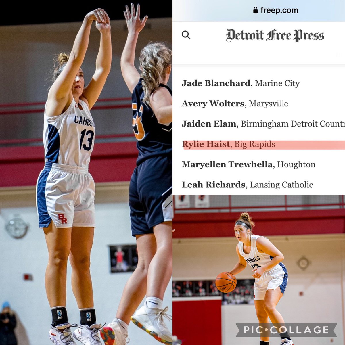 Congratulations <a href="/HaistRylie/">Rylie Haist</a> for being recognized by the Detroit Free Press—Division 2 All-State HM! 
freep.com/story/sports/h…